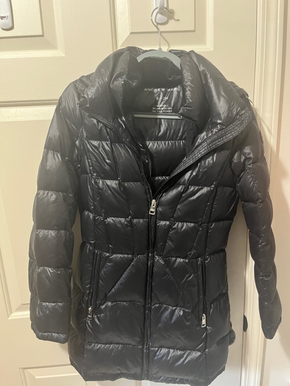 Andrew Marc Black Quilted Packable Puffer Coat
